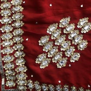 Indian saree with readymade blouse and petticoat